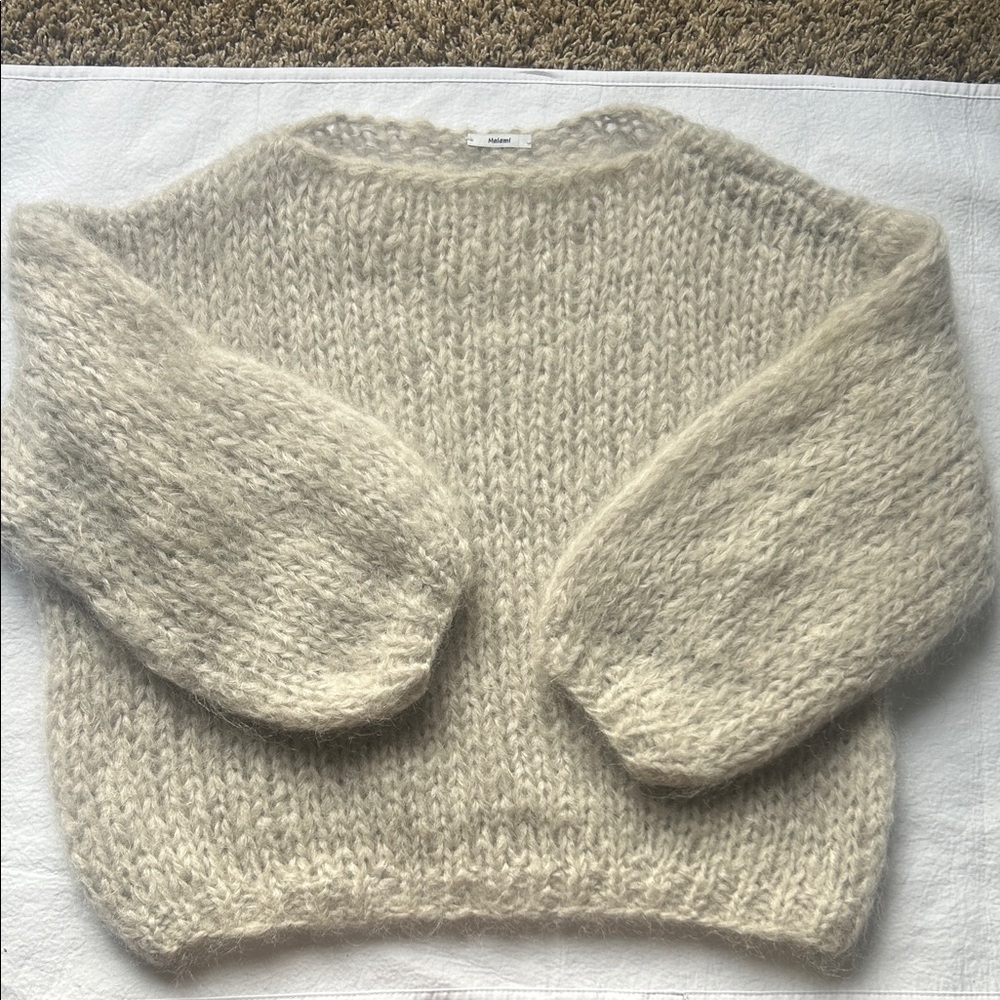 Like new pale gray mohair sweater